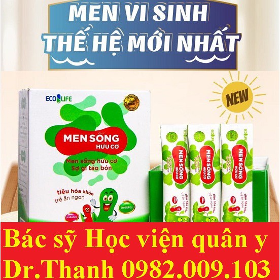 men sống hữu cơ Ecolife  cho bé ăn ngon,ngủ tốt,hết rối loạn tiêu hóa,tăng cân an toàn