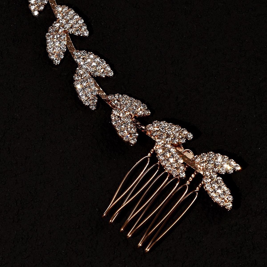 SUMU Trâm Cài Tóc Đính Pha Lê Handmade Cho Cô Dâu