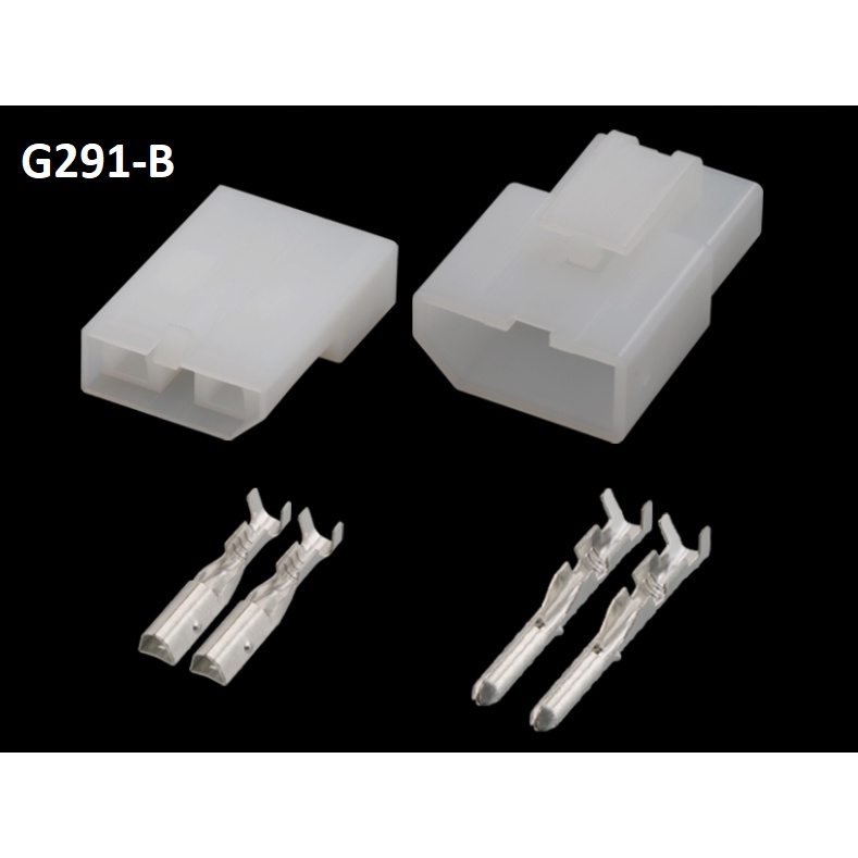 G291-Giắc cắm Đầu phun nhiên liệu Excelle Wuling pha metanol 2 lỗ màu trắng 2.3mm