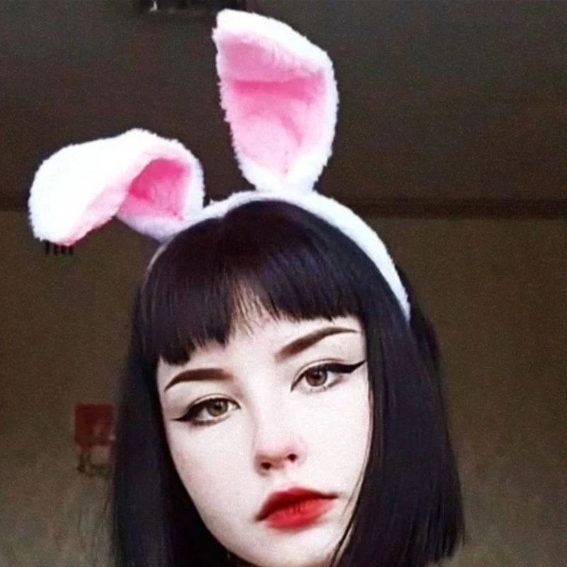 Băng Đô Tai Thỏ Có Đèn Led Phong Cách Lolita