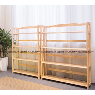 KỆ SÁCH 4 TẦNG GỖ CAO SU