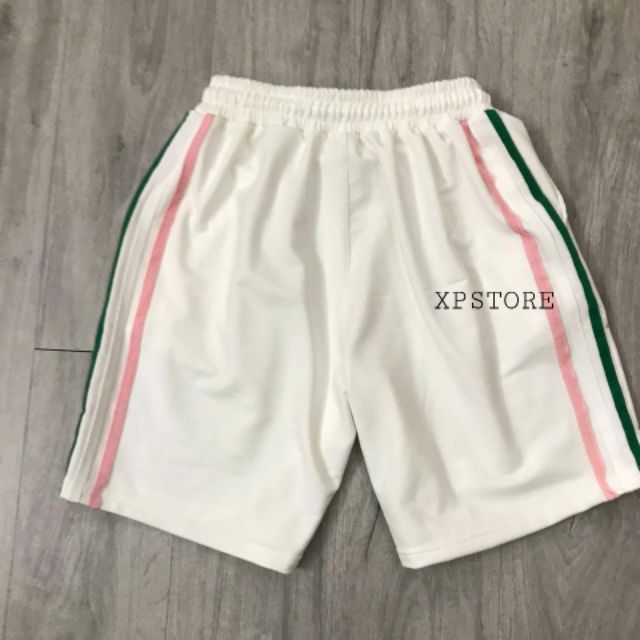 Quần short nỉ 3 sọc phối màu form rộng unisex (Ảnh thật)