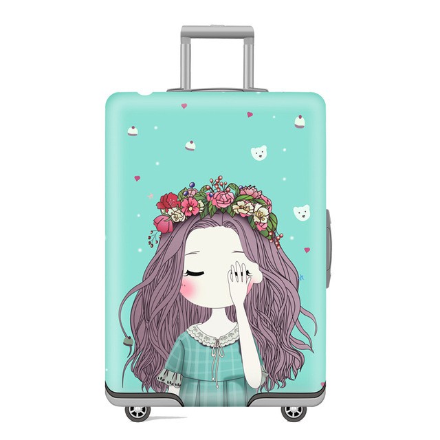 👏 Vỏ bọc Vali Hành Lý - Hình Cô Gái