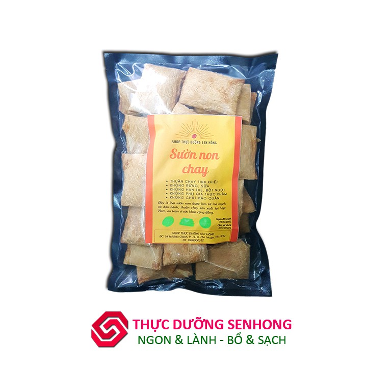 Sườn non thuần chay tinh khiết (500gr) Không trứng, sữa, hàn the, bột ngọt, phụ gia, chất bảo quản, non GMO