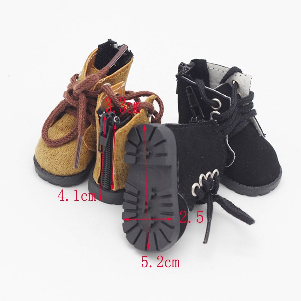 Giày boot da mini nhiều màu sắc cho búp bê 20cm 24 kiểu dáng