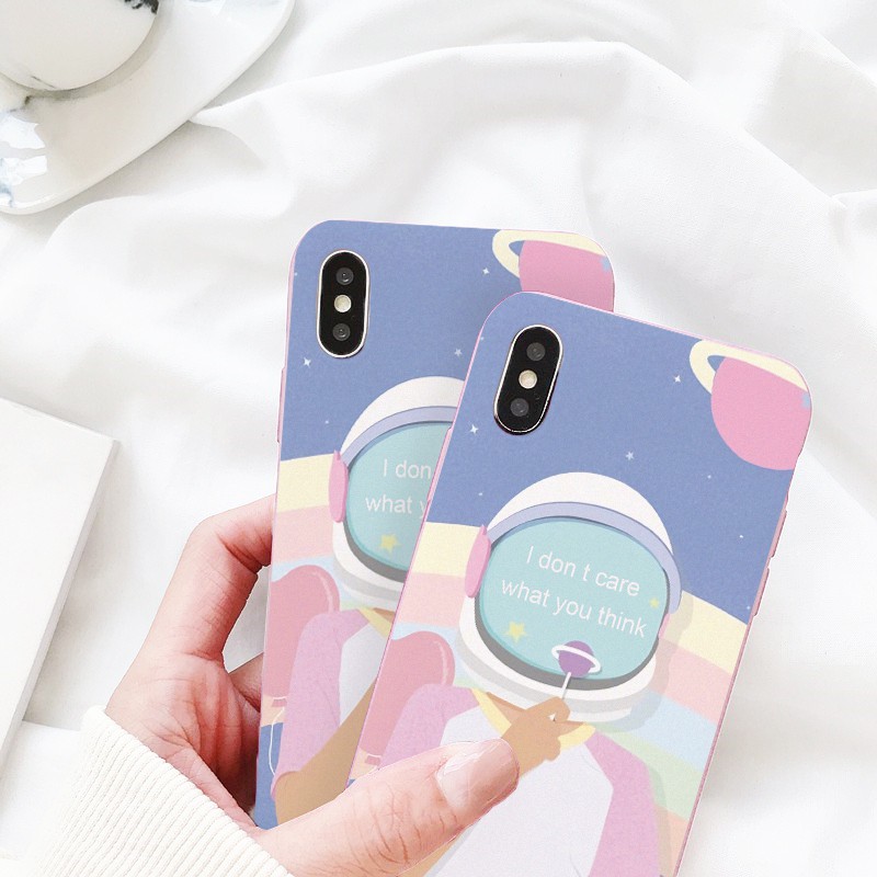 Ốp lưng iphone I don't care TPU trơn dẻo mềm 5/5s/6/6plus/6s/6splus/7/7plus/8/8plus/x/xr/xs/11/12/pro/max/plus/promax | BigBuy360 - bigbuy360.vn