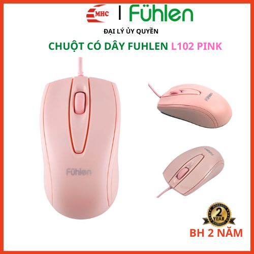 Chuột máy tính có dây Fuhlen L102 Pink  - Hàng chính hãng