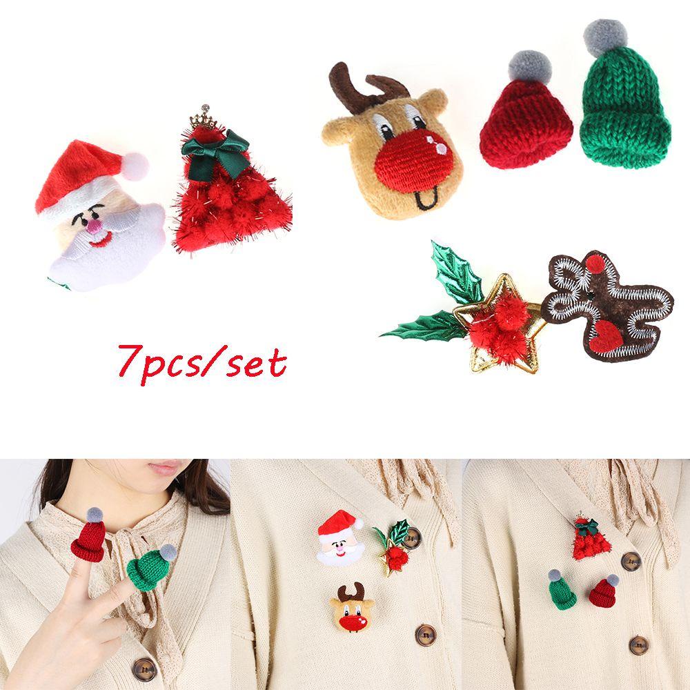 Set 7 Phụ Kiện Trang Trí Giáng Sinh Thời Trang DIY