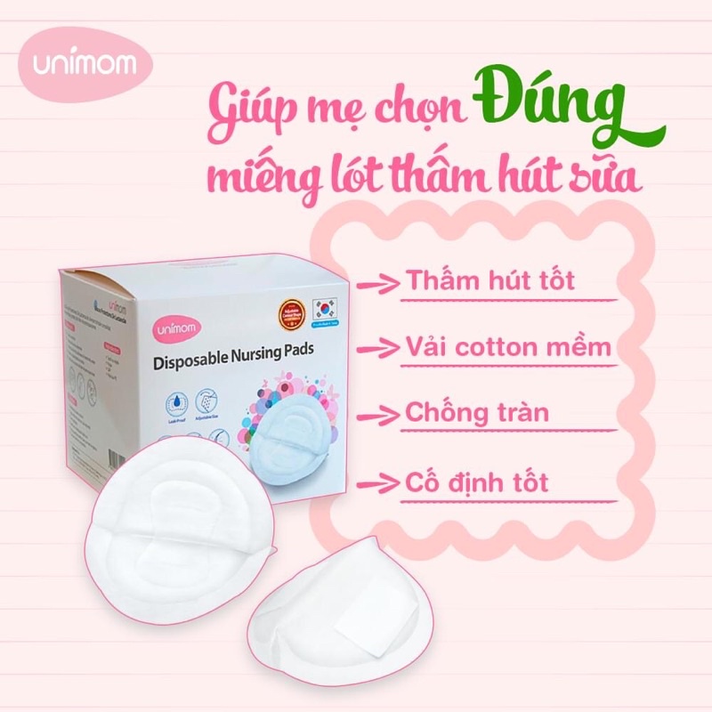 Miếng lót thấm sữa Unimom UM870411 (hộp 30 miếng)