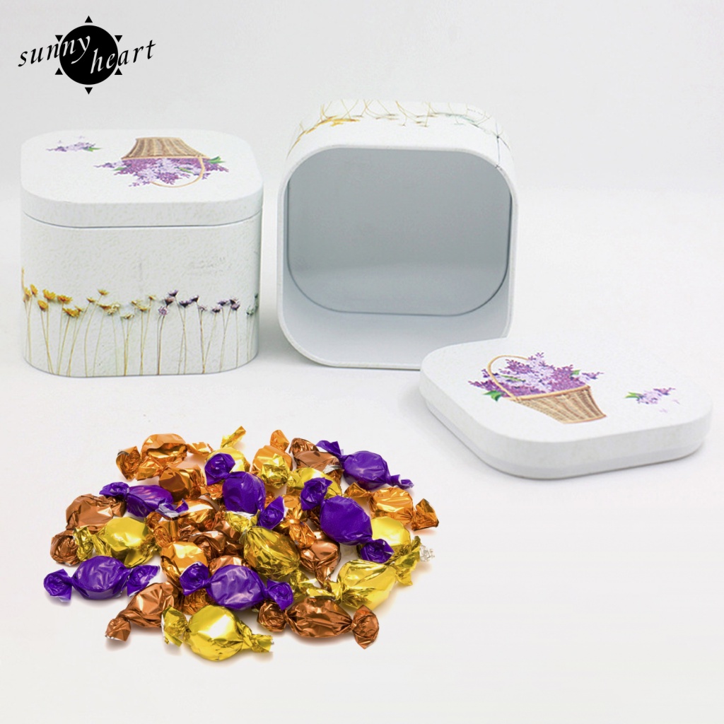 Sunnyheart Hộp Thiếc Mini Đựng Kẹo Nhiều Màu Xinh Xắn