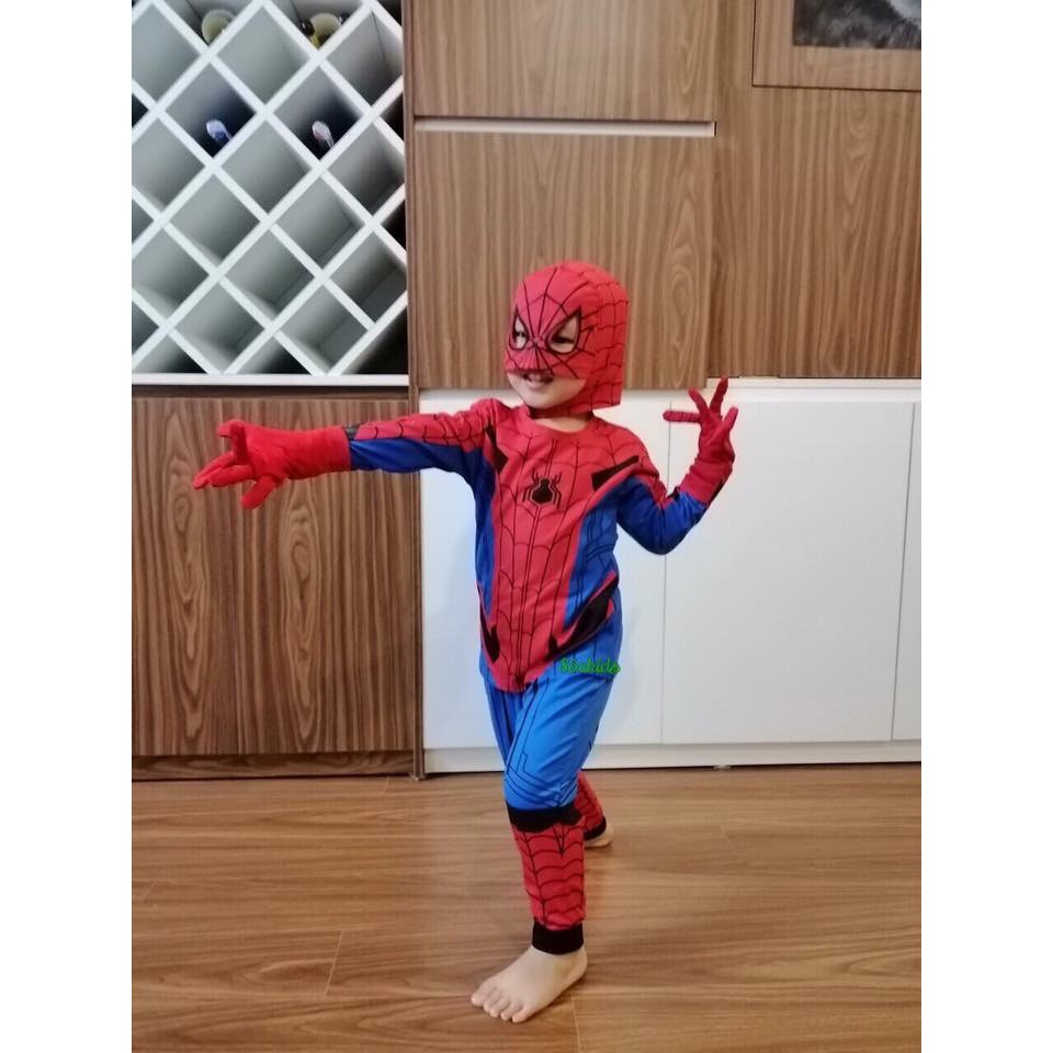 Găng tay cho bé, găng tay nhện chất cotton co giãn 4 chiều Herokids SPIDERMAN30