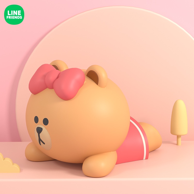 Line friends Gấu Nâu Nhỏ Dễ Thương Dùng Trang Trí Nội Thất Xe Hơi