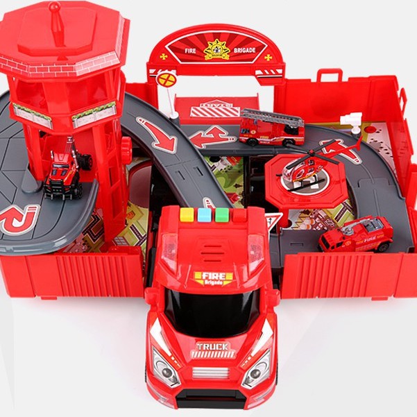 Móc tay xe container bãi đậu đồ chơi ô tô cậu bé trẻ em giáo dục 2-3 tuổi 6 <