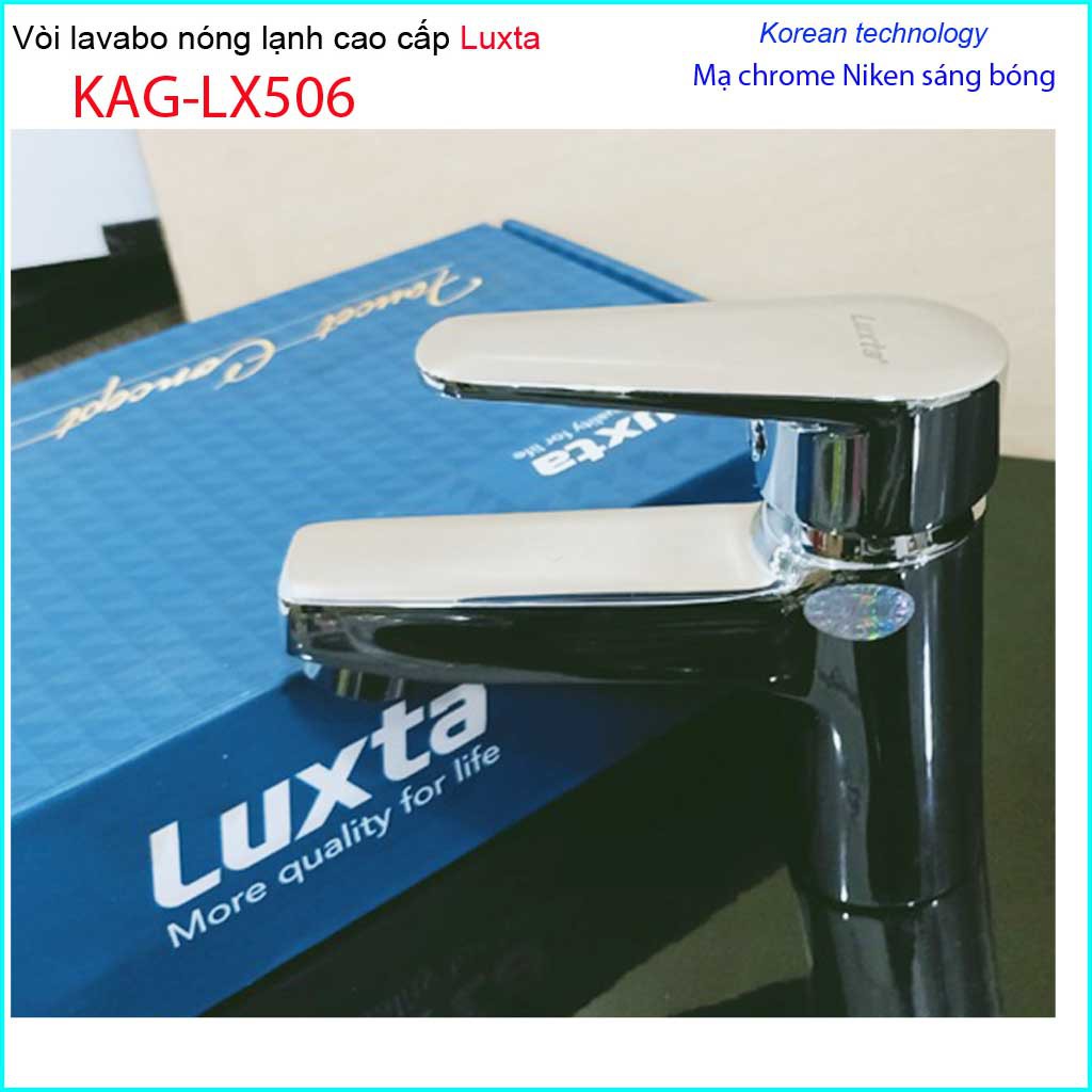 Vòi lavabo nóng lạnh Luxta KAG-LX506, vòi chậu nước mạnh thân tròn giá tốt chất lượng tuyệt vời siêu bền