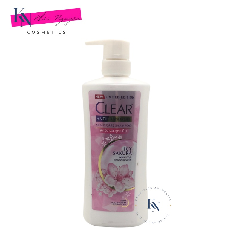 Dầu Gội Đầu Clear Thái Lan Men, Clear Bạc Hà, Clear Hoa Anh Đào, Clear Sakura Chai 435ml/450ml/480ml