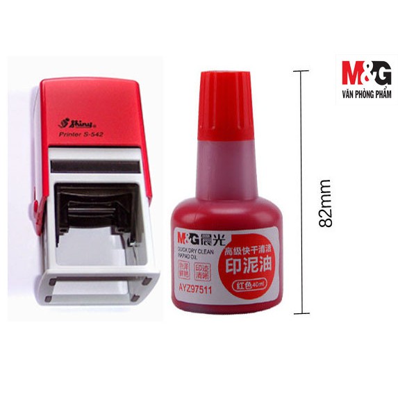 Mực dùng cho con dấu M&amp;G AYZ97511A mưc xanh, mực đỏ