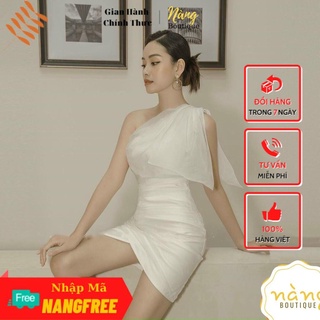 [Mẫu Mới 2021] Váy ôm 💖FREESHIP💖 Đầm body dự tiệc lệch vai thanh lịch - NangBoutique