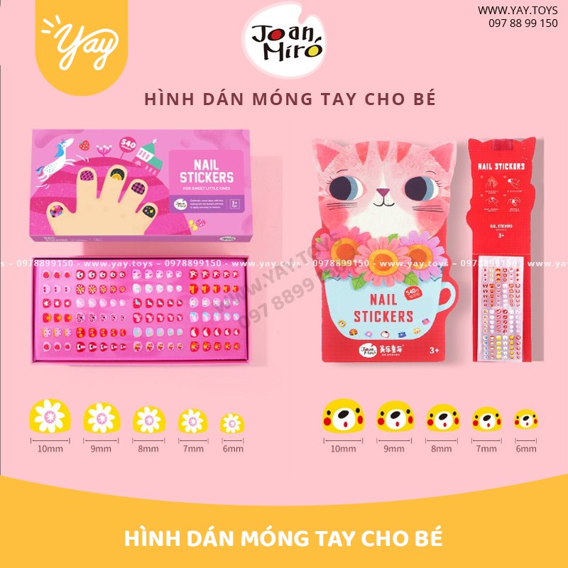 Hình dán móng tay cho bé - Nail Sticker Jar Melo &amp; Mideer