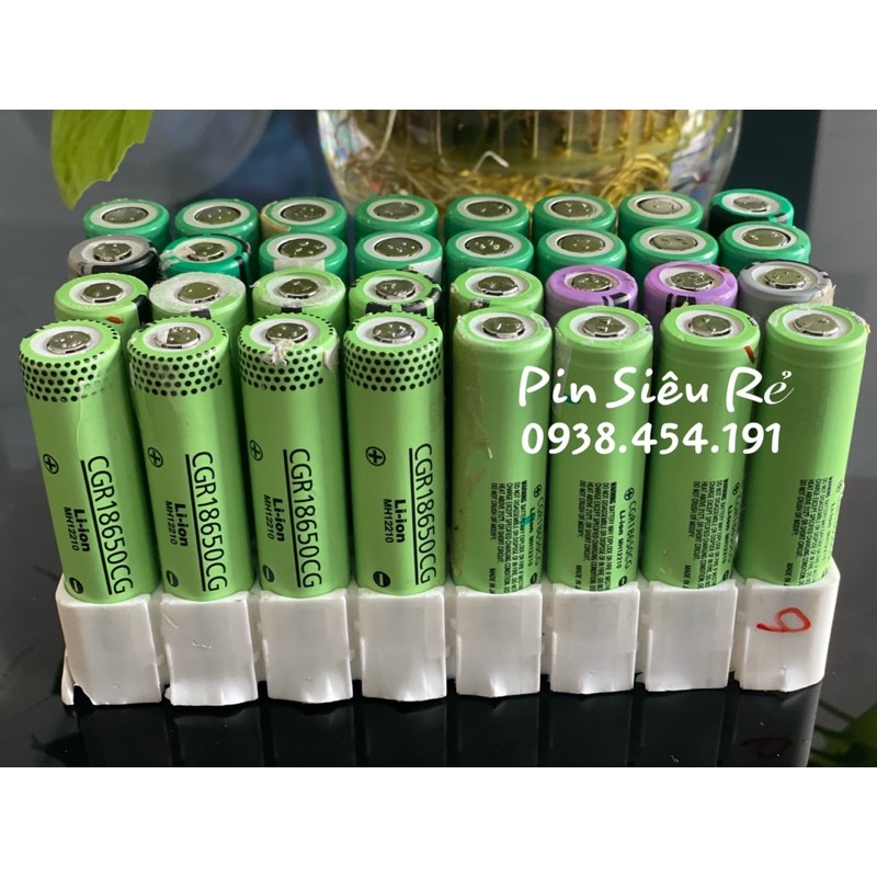 Pin Li-on 18650 Panasonic cũ đủ loại giá rẻ