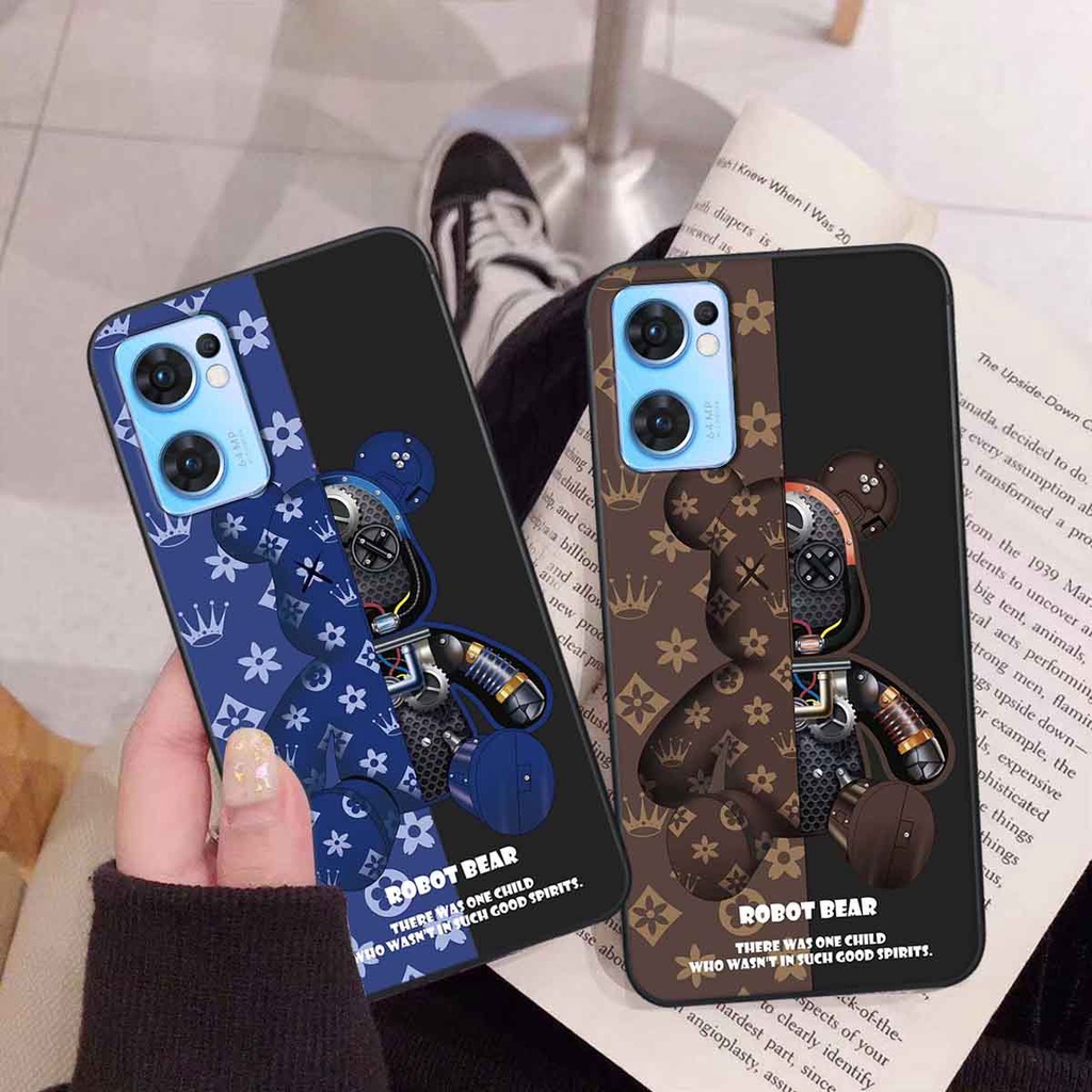Ốp Oppo Reno7 / Reno7 Z 5G / Reno 7 bear brick, gấu đáng yêu, dễ thương