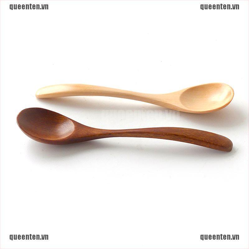 Wooden Honey Spoon Coffee Spoon Ice Cream Candy Teaspoon Rice Spoon QUVN