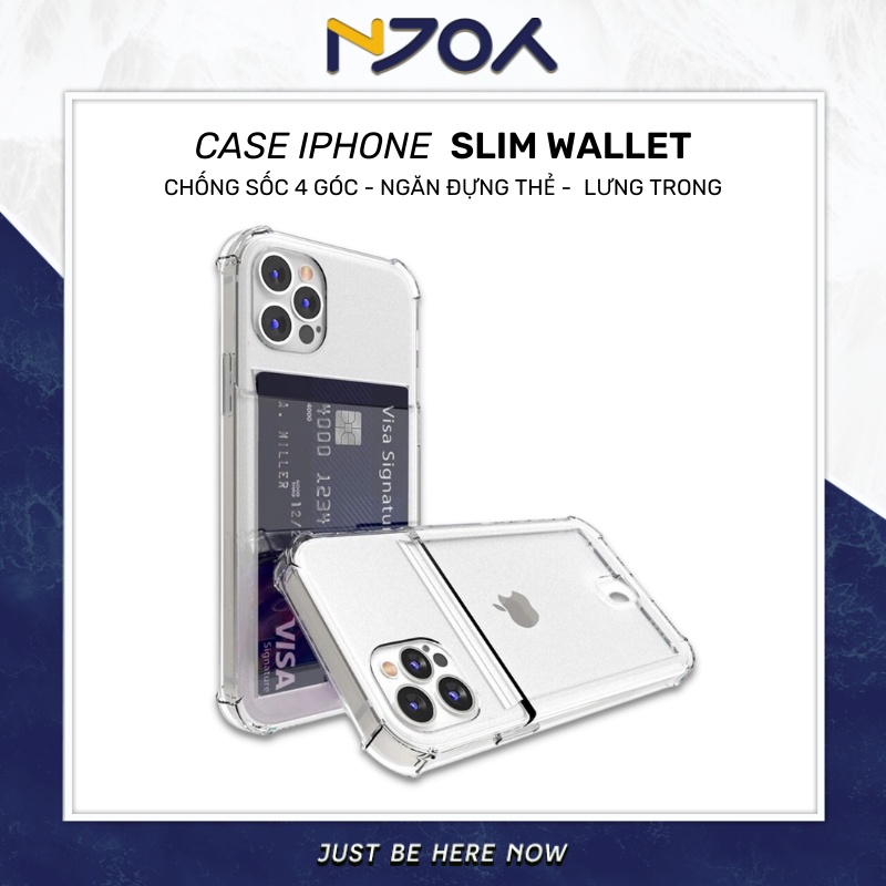 Ốp Lưng Iphone Có Ngăn Đựng Thẻ Slim Wallet Chống Sốc Cho Iphone 12 Pro Max 11 Pro Max Xs Max 7 Plus 8 Plus Njoyshop