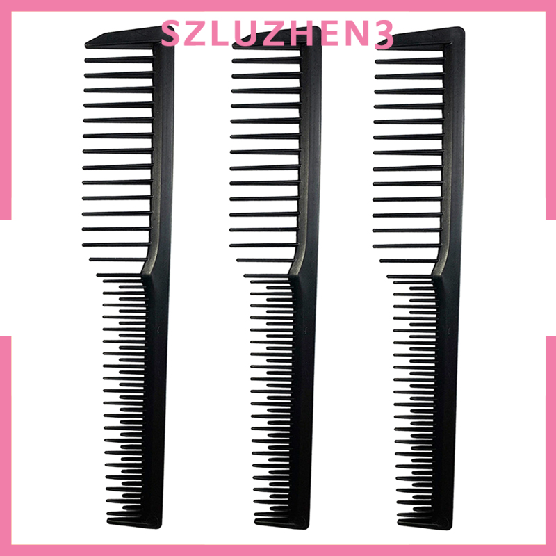 [SmartHome ] Heat Resistant Carbon Fibre Barber Comb Salon Cutting Comb Tools Black