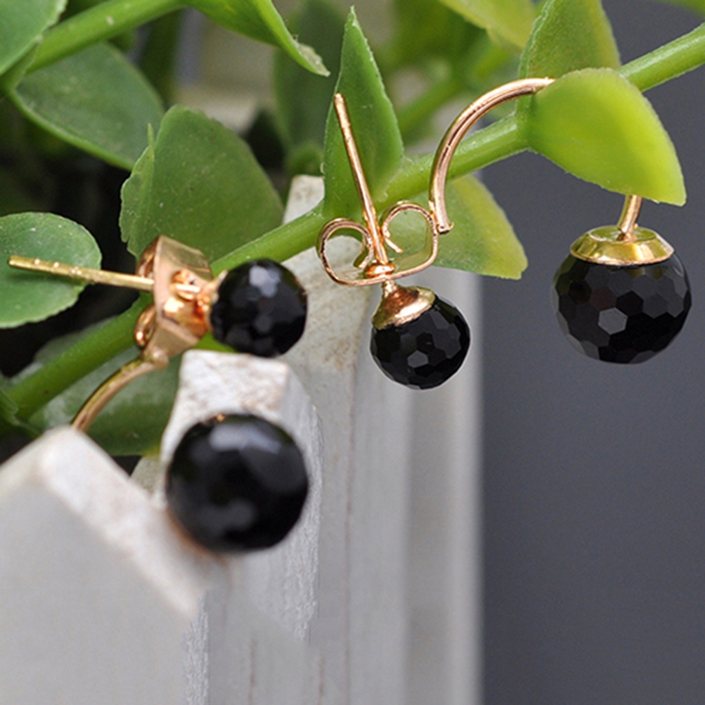 Đôi khuyên tai đính ngọc lớn nhỏ thời trang cho nữ