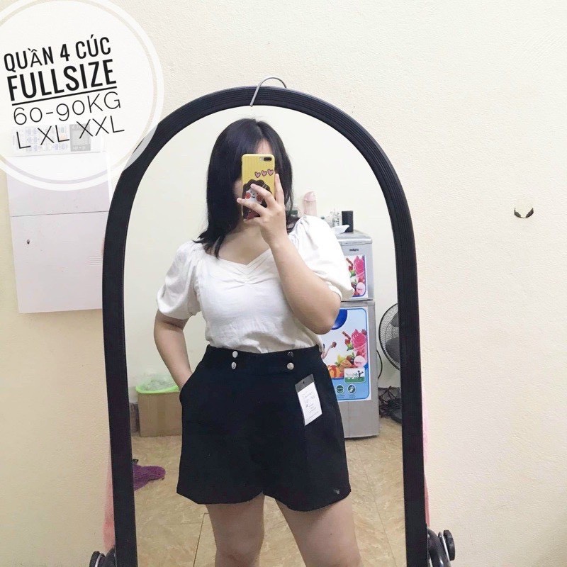 (GIÁ SỈ)Quần Sooc/Quần Đùi BIGSIZE 4 Cúc Gọn Eo -Hàng Bán Shop 60-90KG