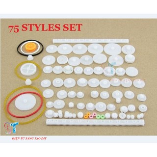 PULLEY BỘ BÁNH RĂNG NHỰA ROBOT (75 CHI TIẾT)