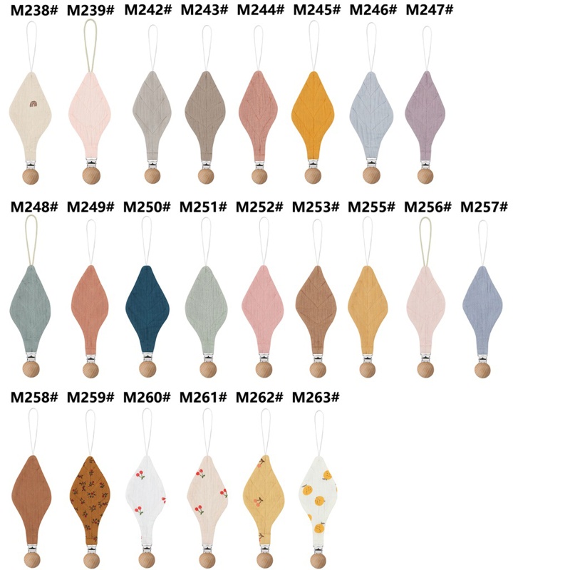 Giá Đỡ Núm Vú Giả Bằng Vải Cotton Mềm Mại Có Dây Xích Đeo Cho Bé Mọc Răng