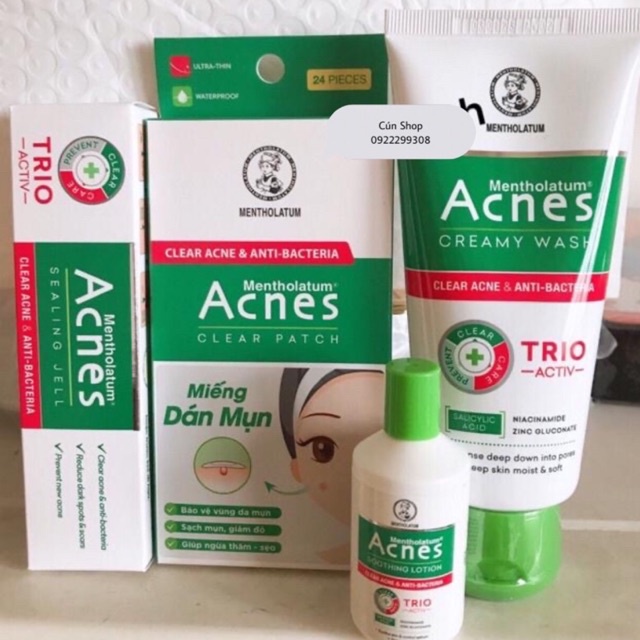 Bộ Sản Phẩm kháng khuẩn ngừa Mụn ACNES TRIO ACTIV