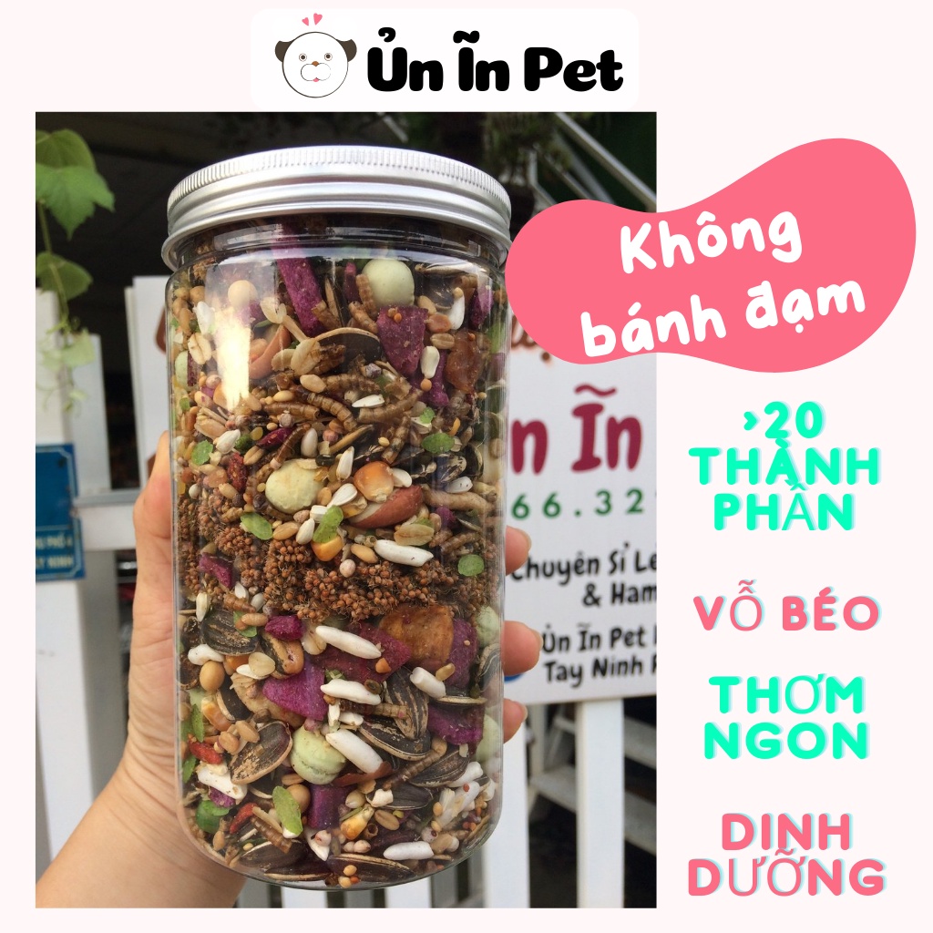 Đồ ăn cho hamster loại trộn hủ 1 lít siêu dinh dưỡng