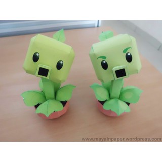 Mô hình giấy Chậu cây mini ( set 2 )