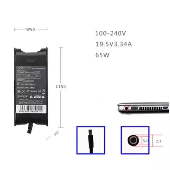 Cục Sạc Notebook 65w 7.4x5.0mm 19.5v 3.34a Cho Dell N4030 N4110 E6420