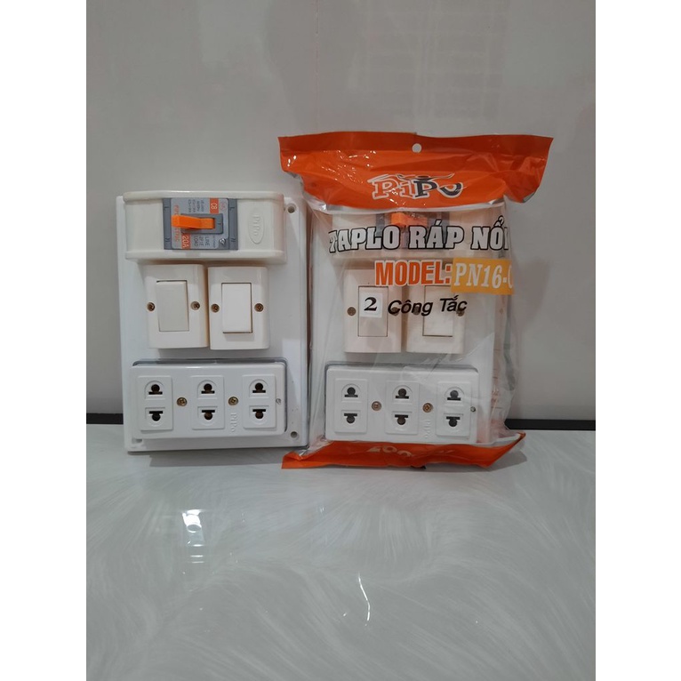Bảng điện Taplo PIPO PN16CB  + 1CB hoặc 1 cầu chì