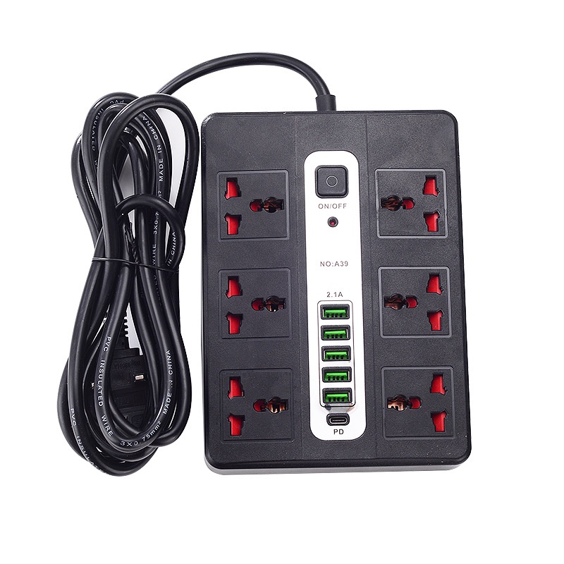 O cam dien - Ổ điện USB chống giật, đa năng có cổng TYPE C thế hệ mới và USB 5V có sạc nhanh