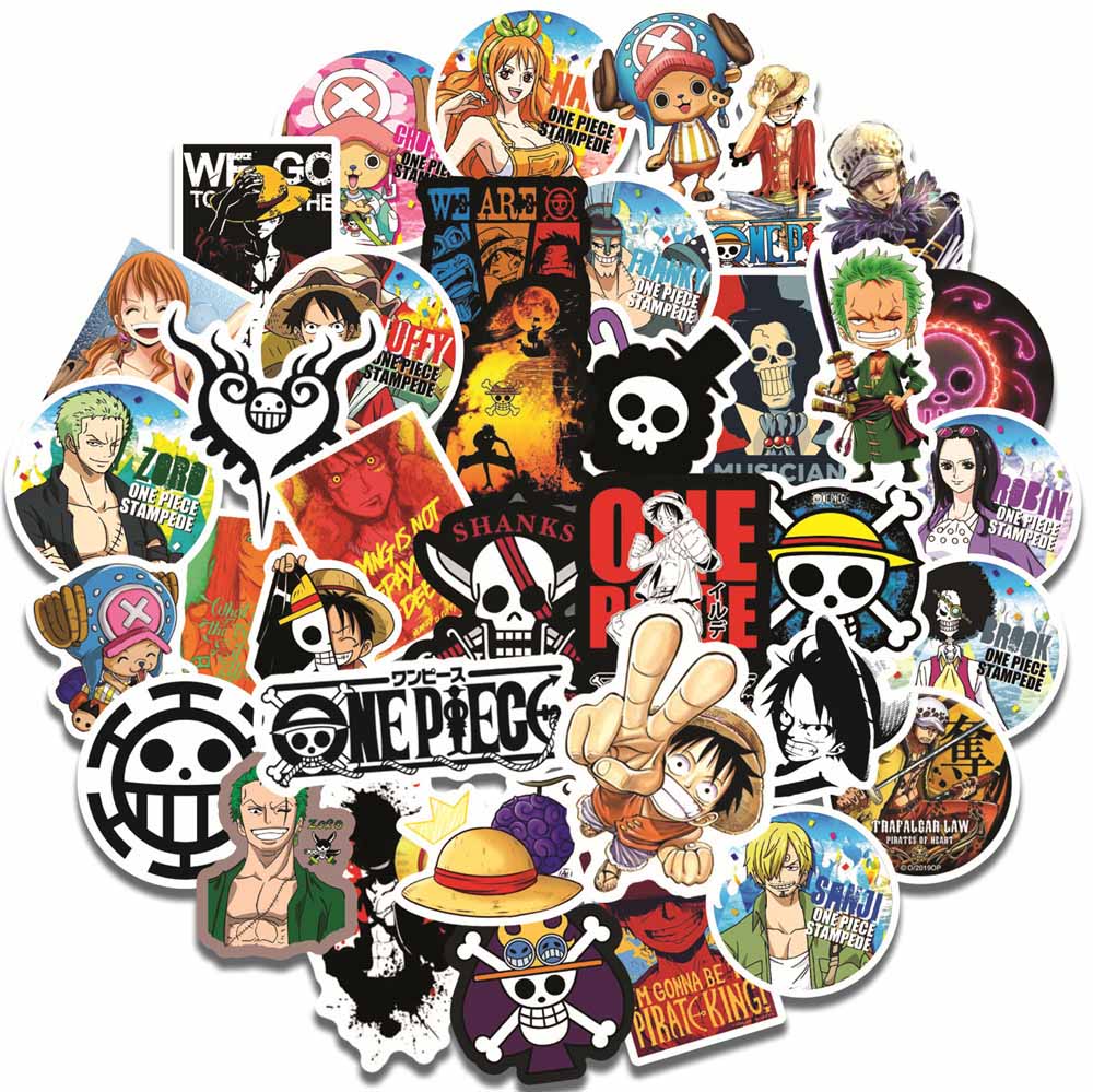 Set 50 hình dán ROBIN nhân vật One Piece chống bám dầu/ chống thấm nước để trang trí tiện dụng