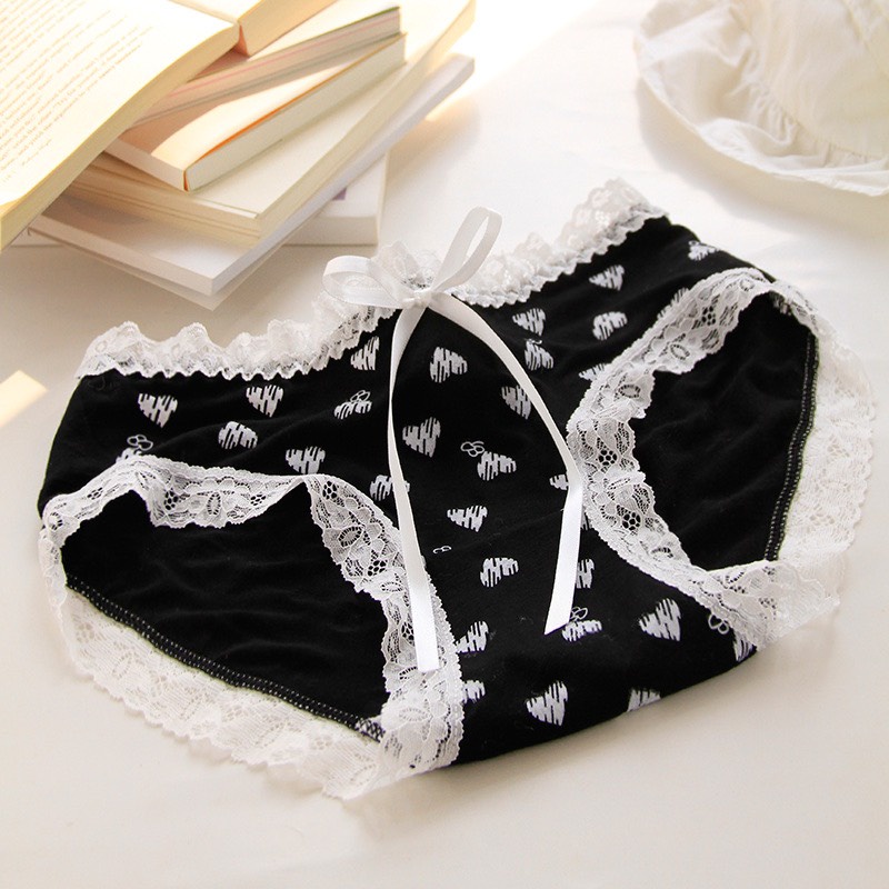 Quần Lót Nữ Cotton cao cấp viền ren đính nơ điệu đạ siêu mềm mịn thoáng mát MÃ E001