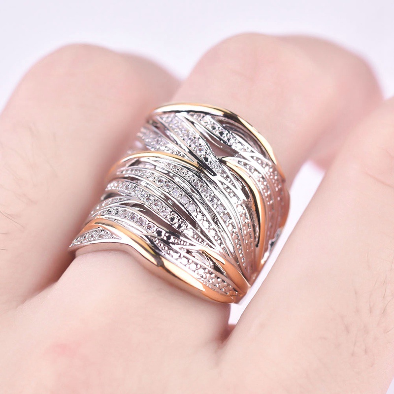 Nhẫn Đính Đá Zircon Aaa Màu Bạc Sang Trọng Cho Nữ