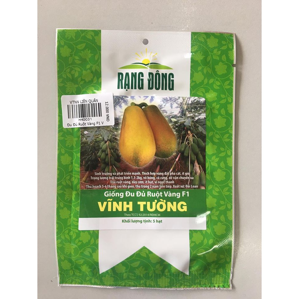 Hạt giống Đu Đủ Ruột Vàng F1 Vĩnh Tường