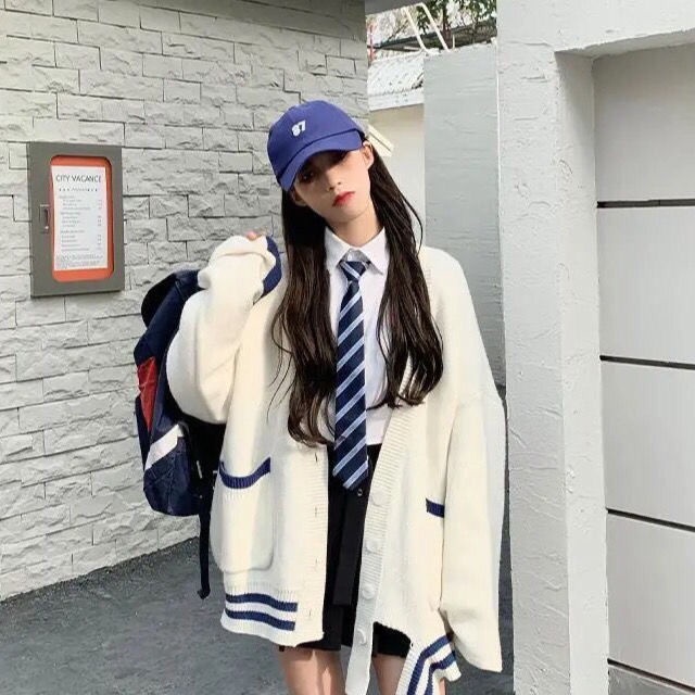 [Sản phẩm mới giá rẻ]Áo Khoác Cardigan Dệt Kim Dáng Rộng Phong Cách Hàn Quốc Mới Cho Nữ