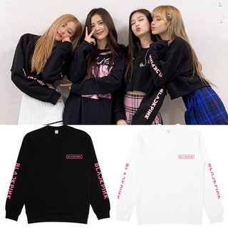 Blackpink Buổi hòa nhạc Hàng hóa Kim Ji-soo Ji-ni Park Chae-young LISA Collision Áo thun dài tay dáng rộng Nam Nữ Coup