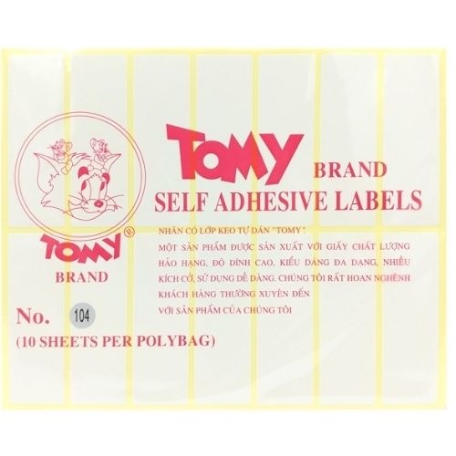 Giấy Decal TOMY [NO.100, 104, 109, 121] trơn bóng