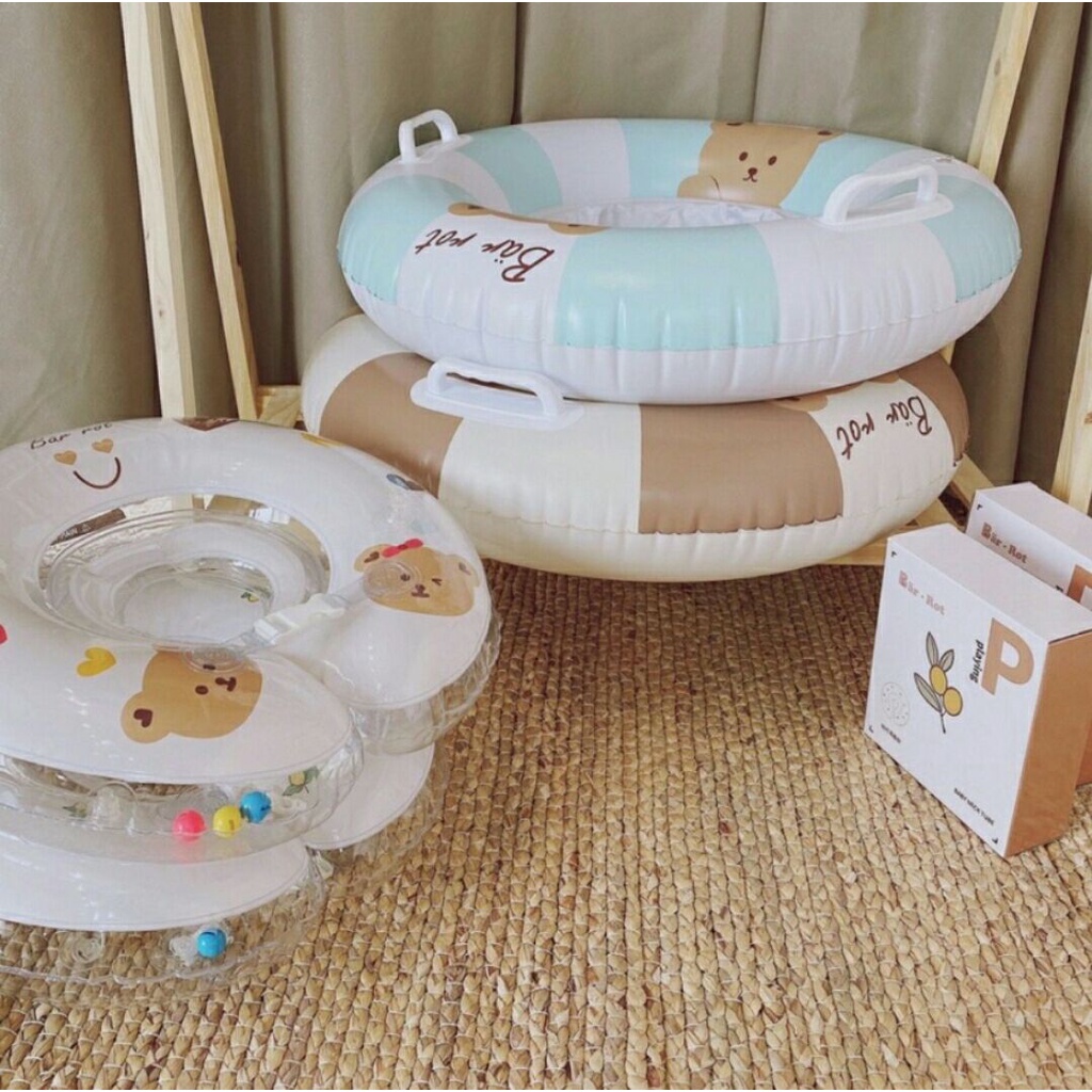 Phao Cổ Chống Lật/ Phao Ngồi BAR ROT, Phao Tập Bơi Cho Bé Làm Quen Với Nước Nuoi con kieu Han