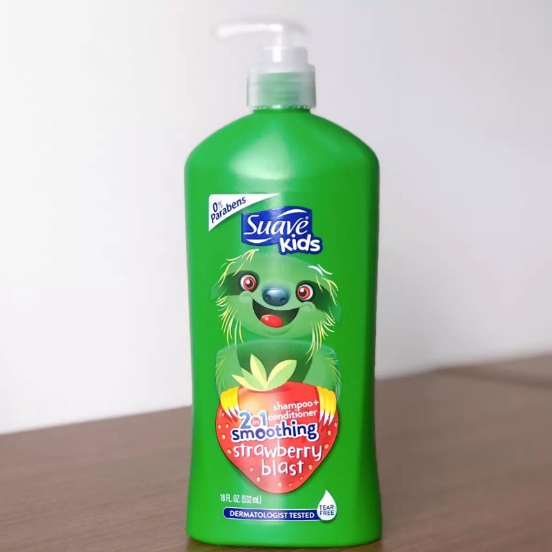 Sữa tắm gội toàn thân 3in1 cho Bé Suave Kids chai vòi 532ml Táo, Dưa hấu, Dâu, Dừa không cay mắt