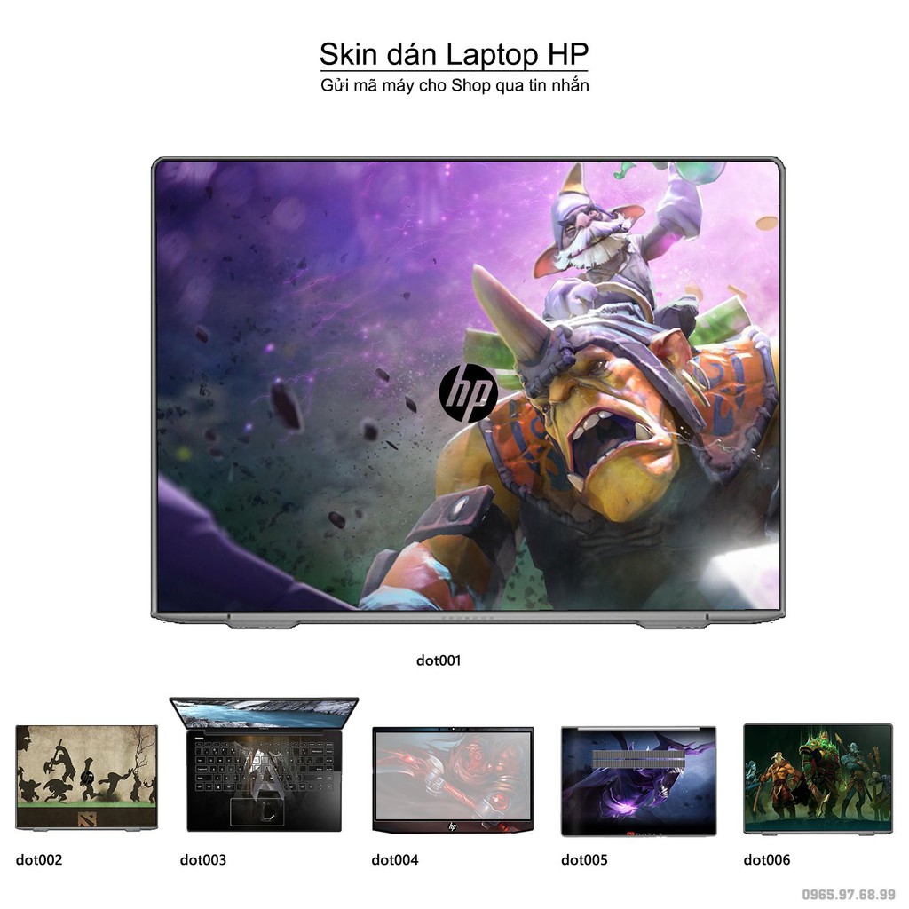 Skin dán Laptop HP in hình Dota 2 (inbox mã máy cho Shop)