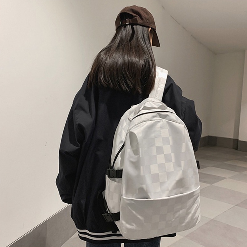 Balo họa IELGY tiết kẻ ô phong cách Hàn Quốc cho nữ