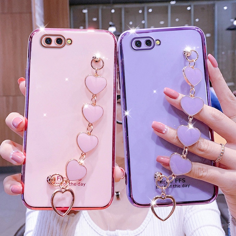 Ốp lưng oppo a3s a12e a5s a12 f5 f1s f11 f9 a31 Ốp Điện Thoại Silicon Mềm Có Dây Đeo Cổ Tay Cho oppo a3s a12e