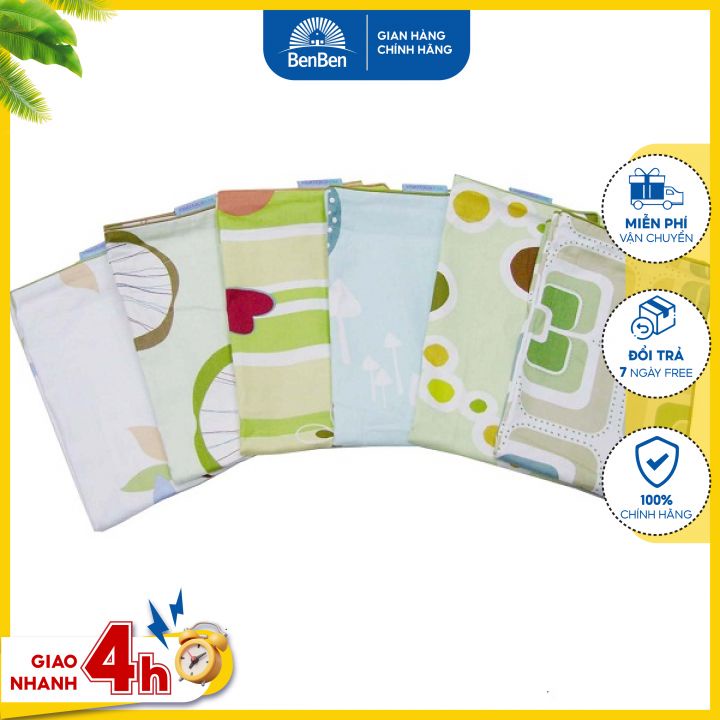1 vỏ gối cho bé size 30 x 40cm vải cotton TL, vải mịn mát không xù lông an toàn cho bé, chat chọn mẫu - Ben Ben
